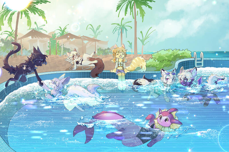 Flats Chibi + scene bg